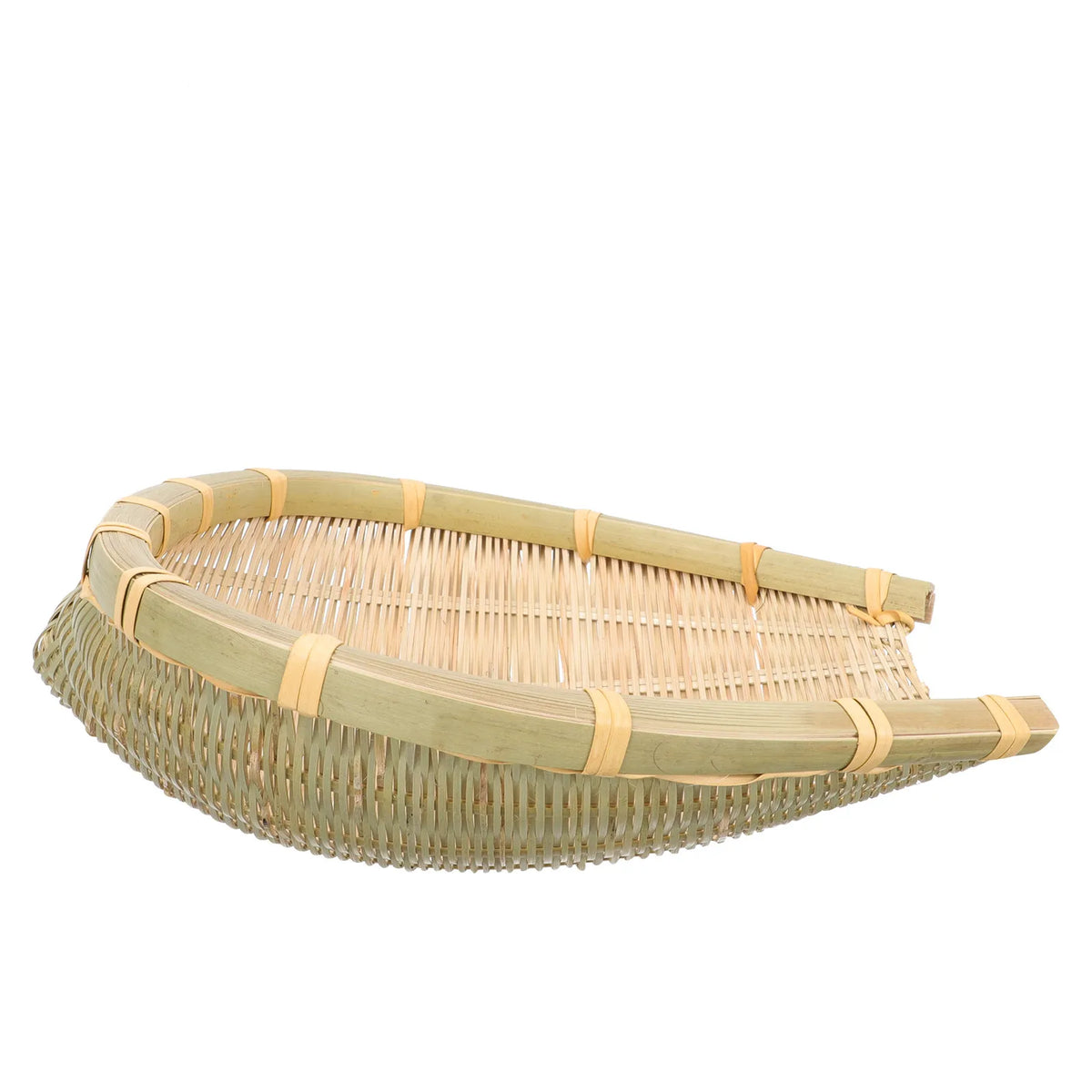 Woven Bamboo Basket – Fruit, Bread & Kitchen Storage Organizer Woven Bamboo Basket SWANS Default Title