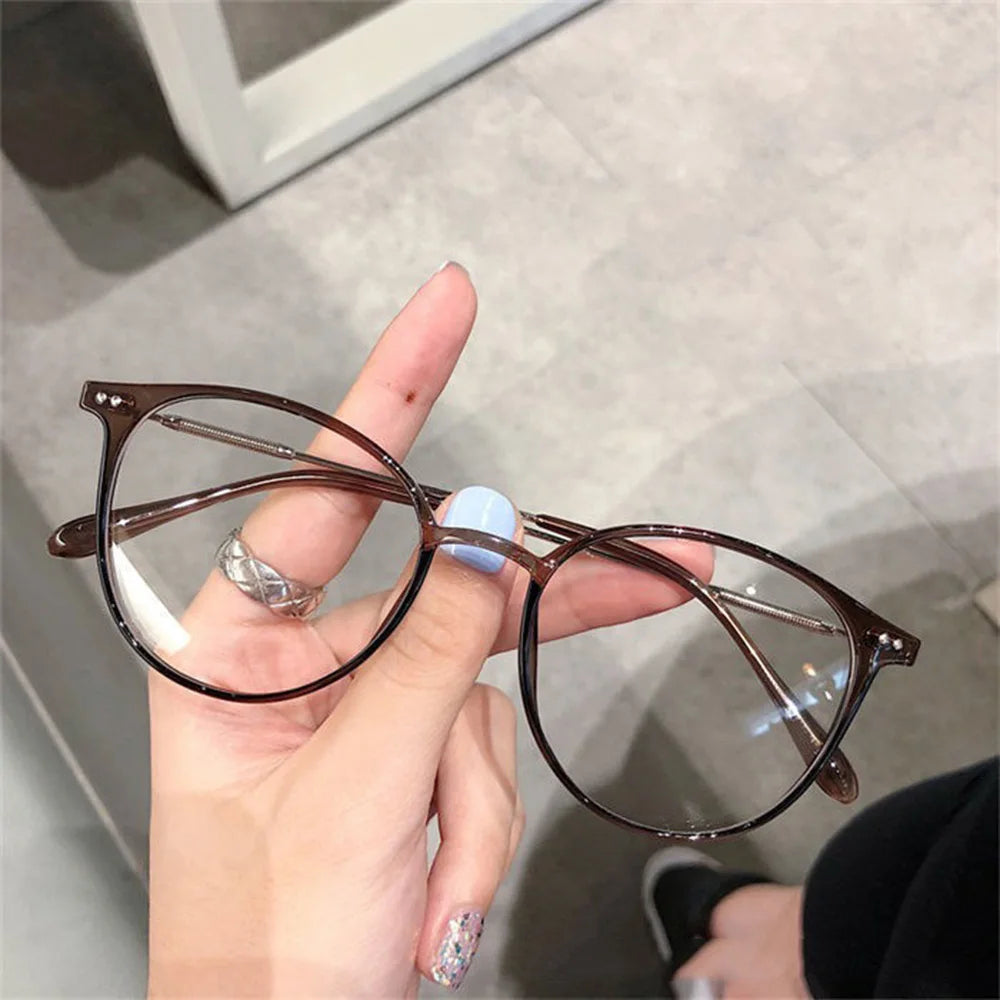 Ultra-Light Anti-Blue Light Glasses UV400 Full Rim Frames Eyeglass Frames SWANS Brown