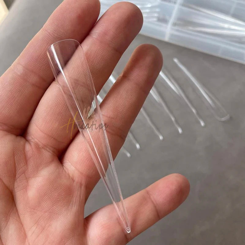 5XL Long Stiletto Press-On Nails – 60pc Acrylic Full Cover Tips Press-On Nail Tips SWANS