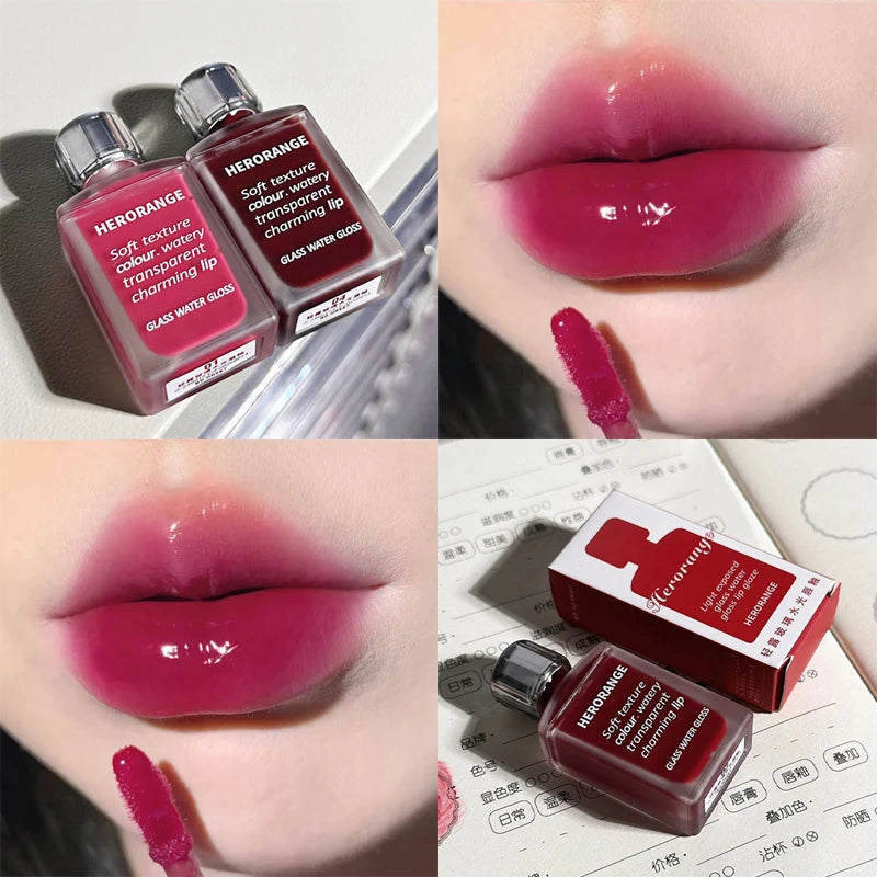 Water-Glow Mirror Lip Gloss – Hydrating Korean Lip Tint Mirror Lip Gloss SWANS 06