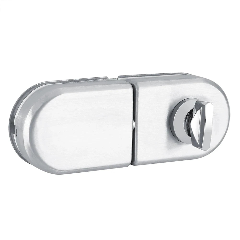 Drill-Free Frameless Glass Door Lock 8-12mm Clamp-On Glass Door Lock SWANS 1Pcs