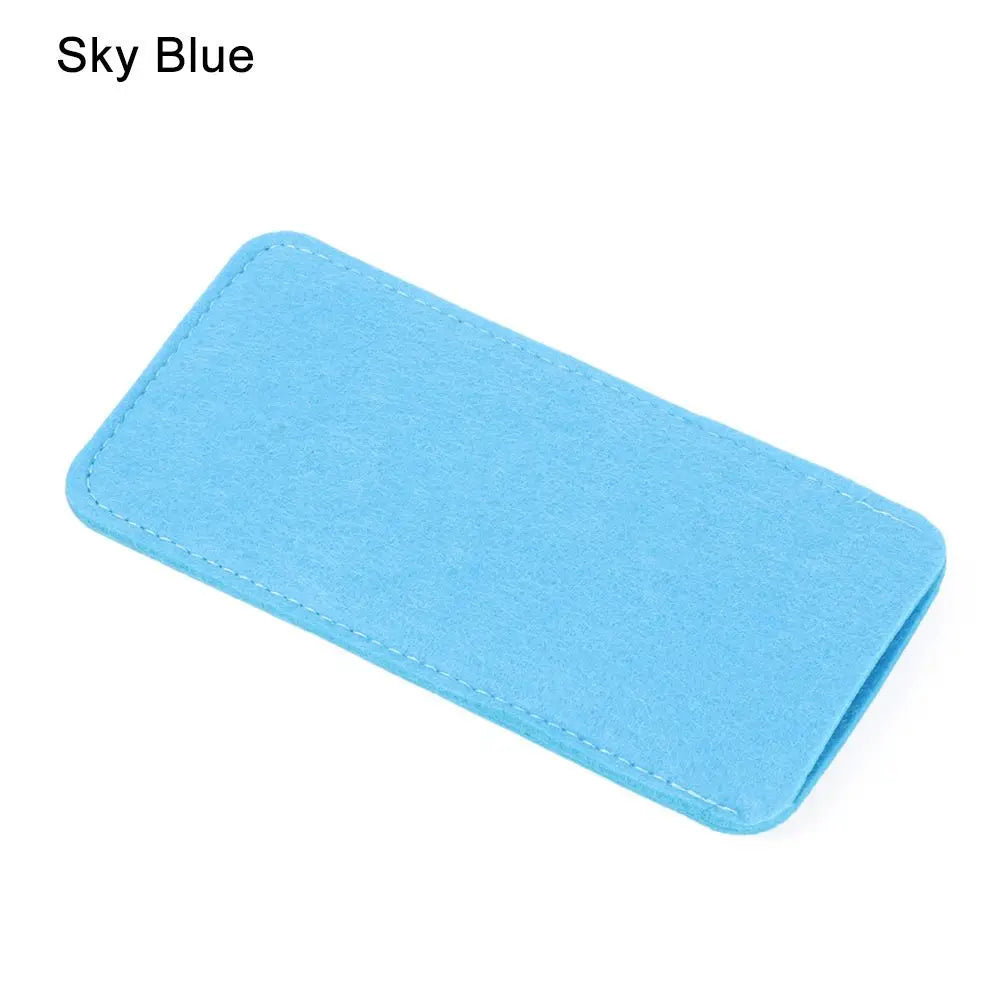 Soft Felt Glasses Case – Portable Eyewear Sleeve Pouch Eyewear Sleeve Case SWANS sky blue