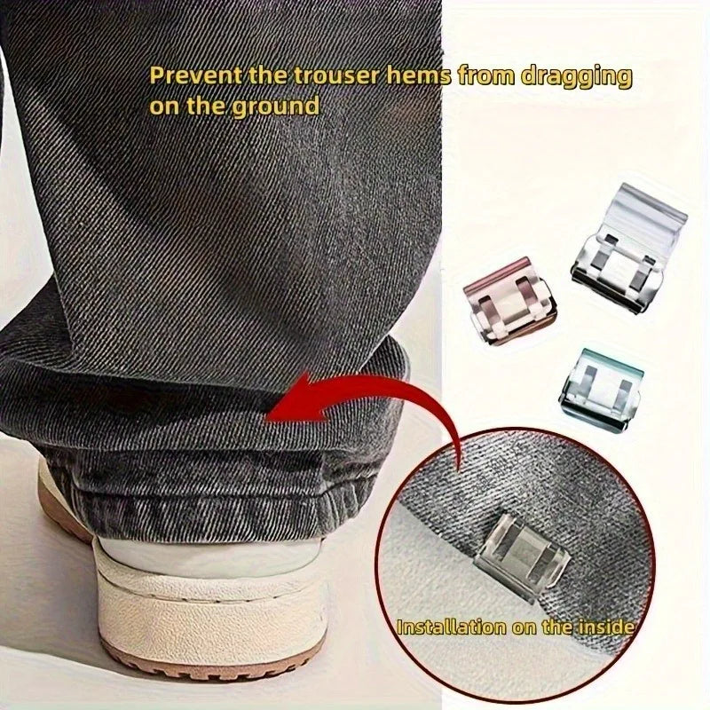 Trouser Leg Fixing Clips – Hidden No-Sew Buckle Closure Trouser Leg Clips SWANS