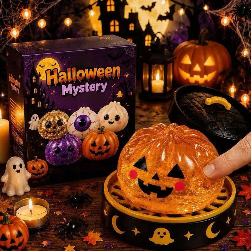 Halloween Squishy Toy Set – Ghost, Pumpkin & Eyeball Squeeze Squishy Squeeze Toy SWANS
