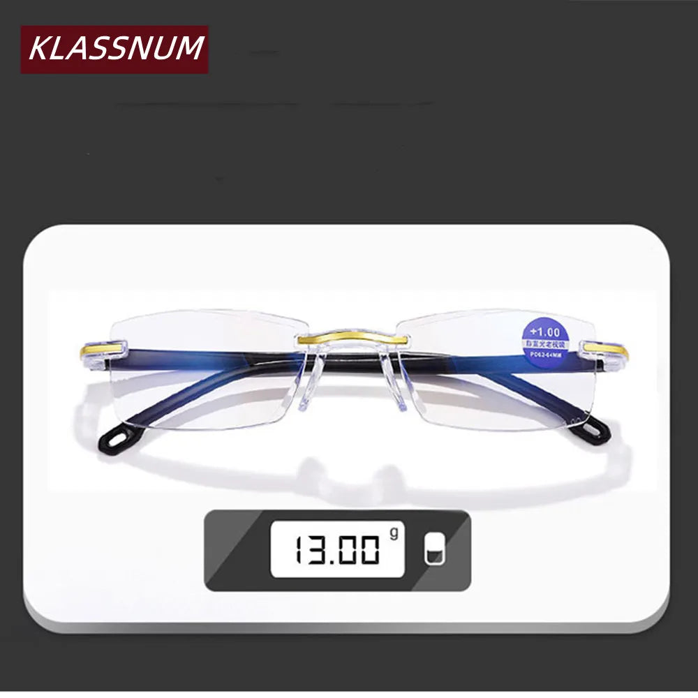 KLASSNUM Bifocal Blue Light Blocking Reading Glasses Ultralight Bifocal Reading Glasses SWANS
