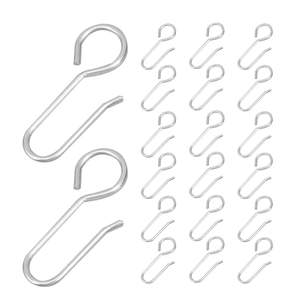 50-Pack Ceiling Curtain Track Hooks – Heavy Duty Sliding Ring Curtain Track Hooks SWANS