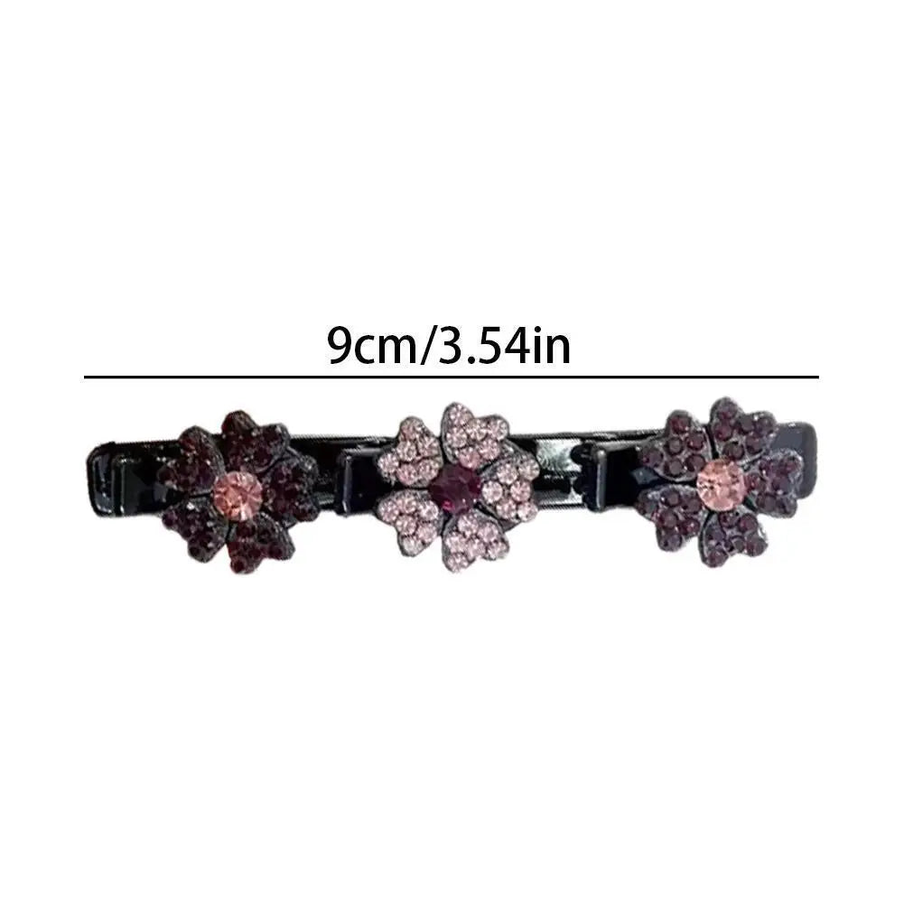 Crystal Rhinestone Braided Hair Clips – Barrettes for Women Hair Clip Barrettes SWANS