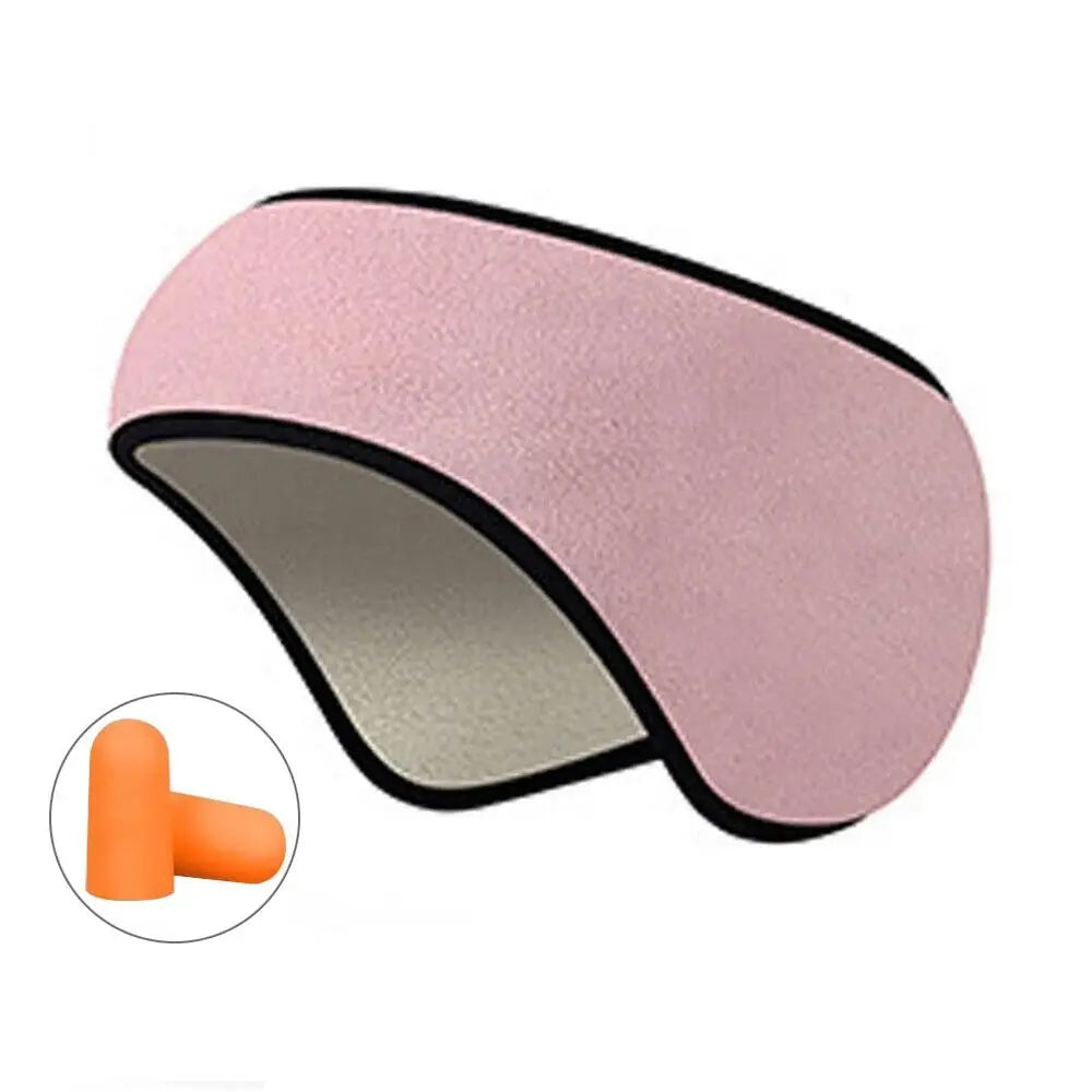 2-in-1 Blackout Sleep Mask & Noise-Reducing Earmuffs Sleep Mask SWANS Pink