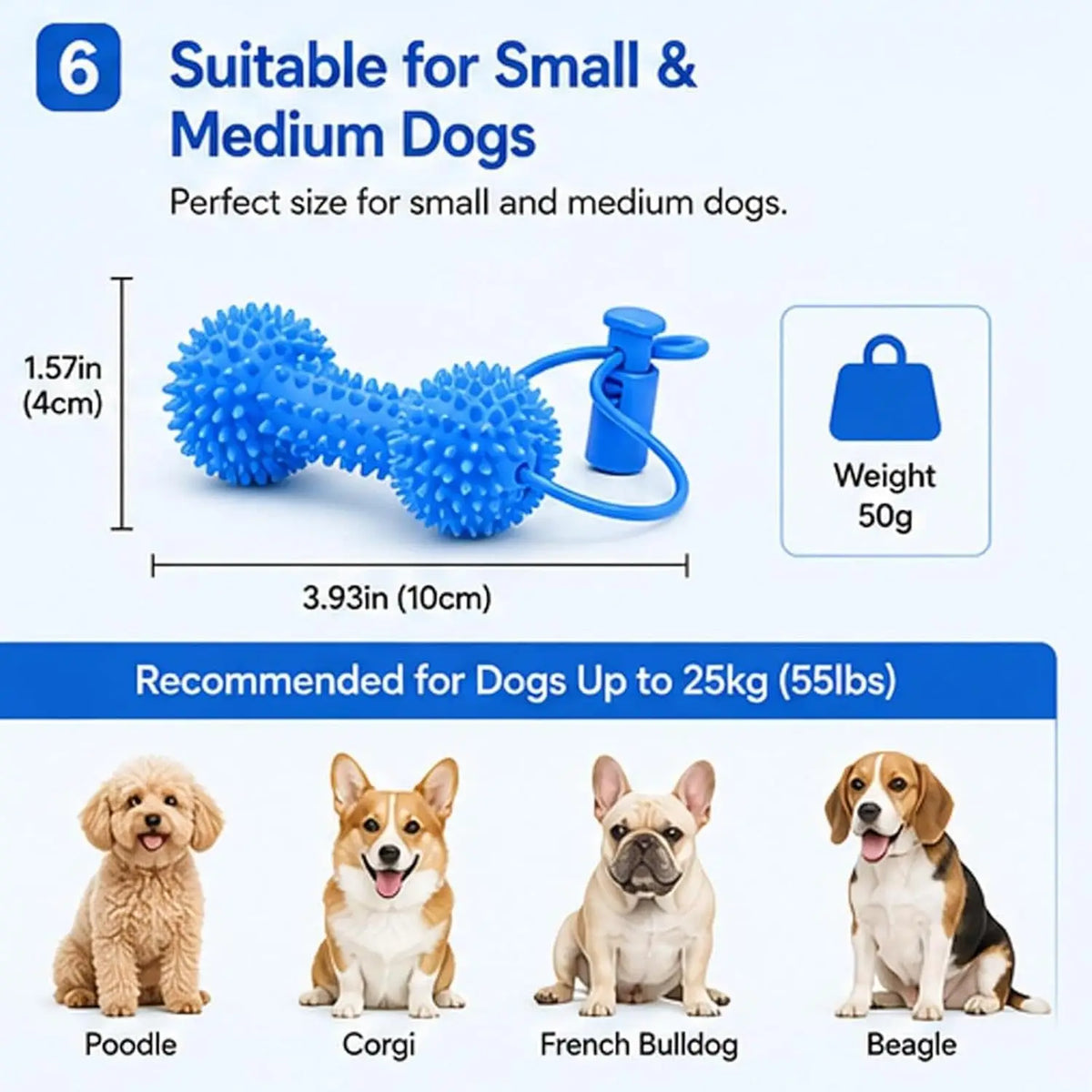SWANS TPR Dog Chew Toy with Rope – Dental Stick 1/2 Pack Dog Chew Toy SWANS