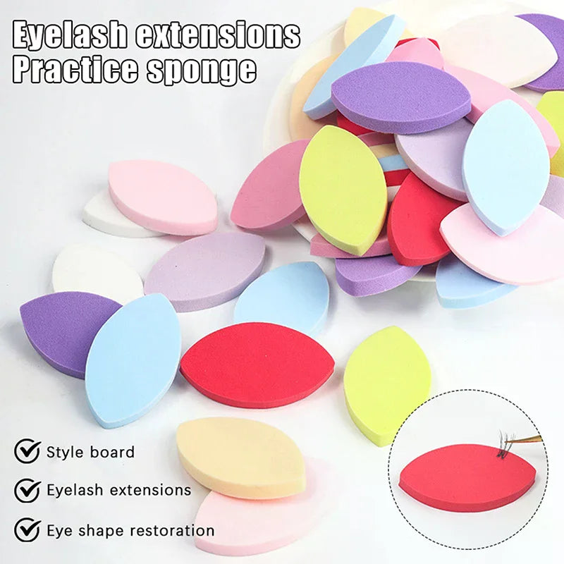 50-Pack Sponge Eyelash Extension Practice Pads – Reusable Lash Tool Lash Extension Training Pads SWANS