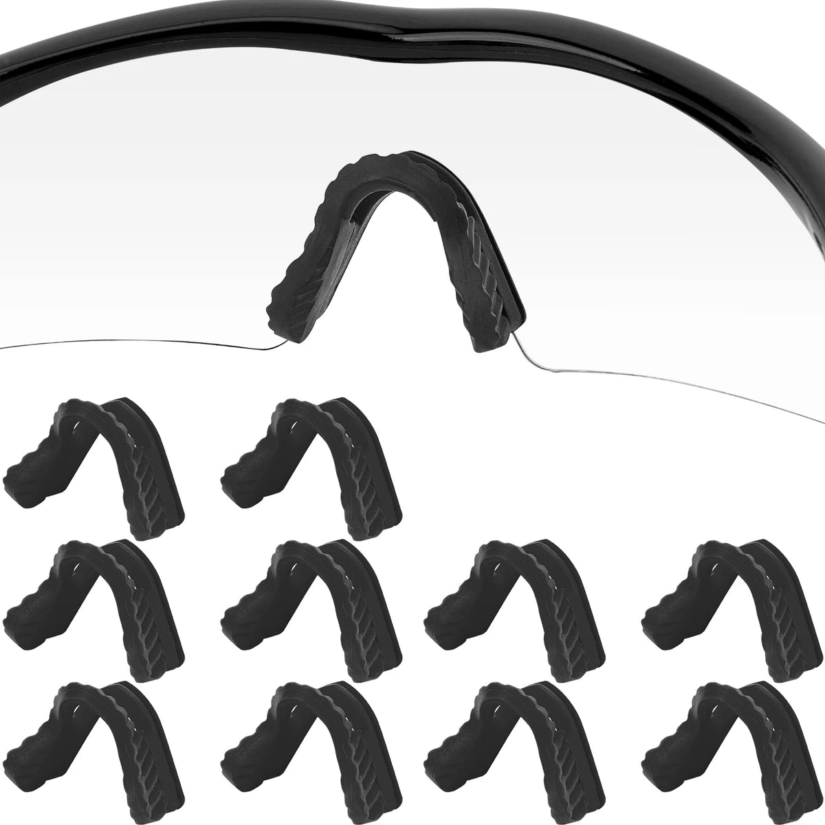 Silicone Nose Pads for Oakley M Frame Strike Sweep – Black Eyewear Accessories SWANS 10 Pairs