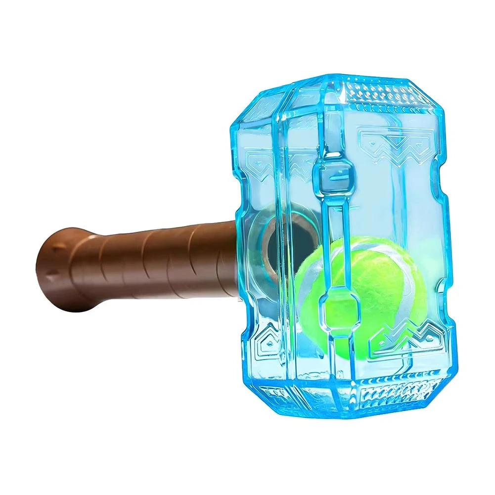 TPR Squeaky Hammer Dog Chew Toy – Tennis Ball for Dogs Dog Chew Toy SWANS Blue