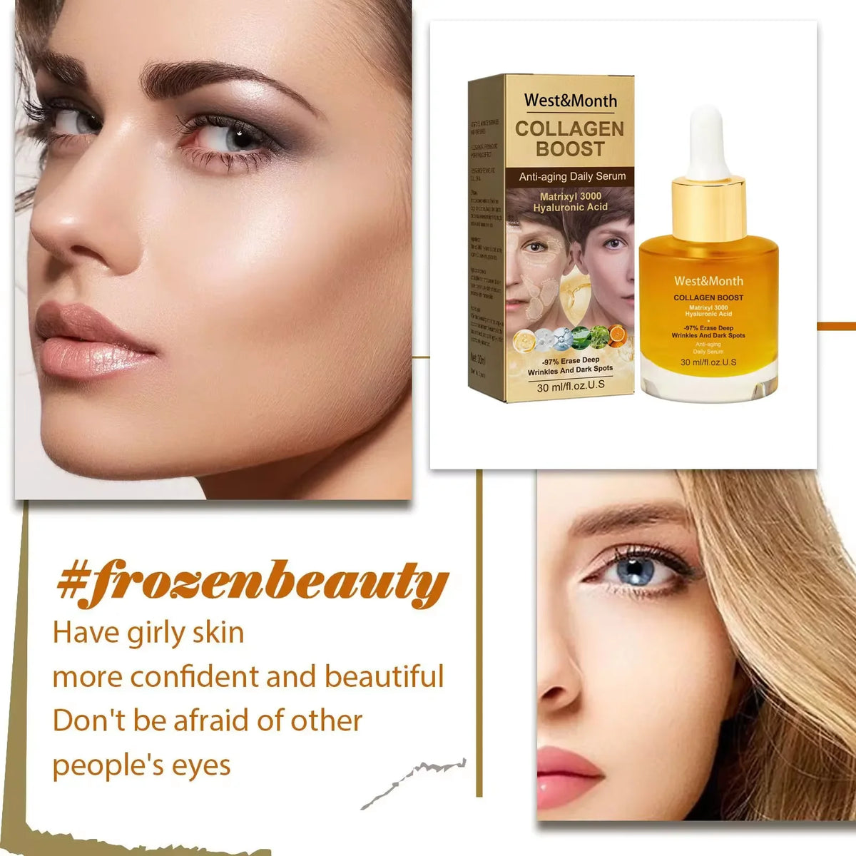 West Month Collagen Firming Face Serum – Anti-Aging 30ml Anti-Aging Face Serum SWANS