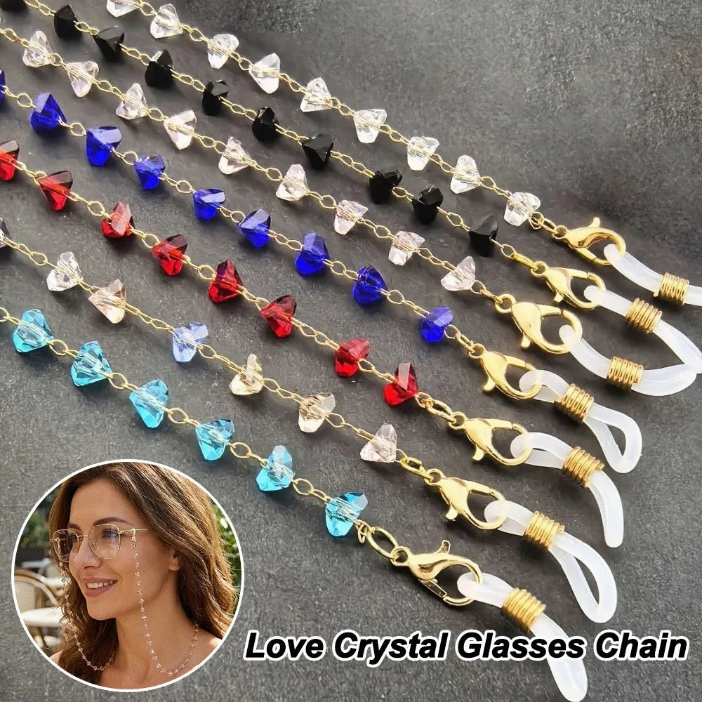 Triangle Crystal Eyeglasses Chain Necklace – Anti-Drop Unisex Eyeglasses Chain SWANS
