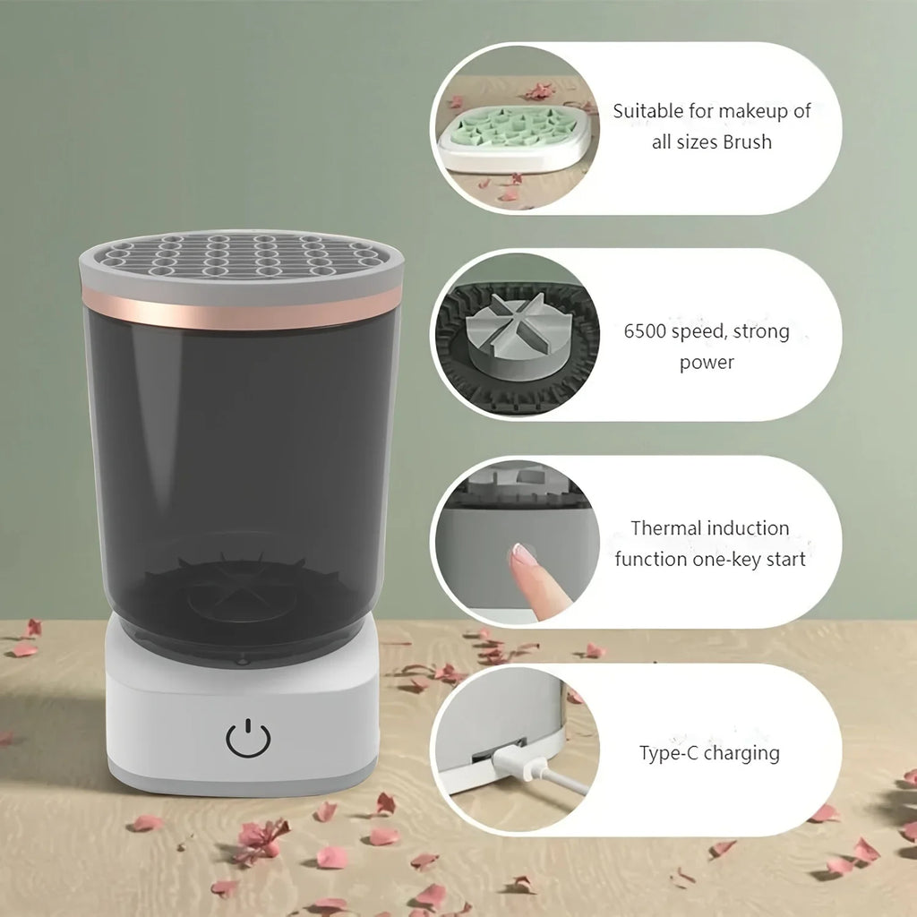 Electric Makeup Brush Cleaner – Auto Deep Clean All Brushes Makeup Brush Cleaner SWANS