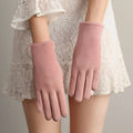 Touchscreen Winter Knit Gloves – Warm Full Finger Unisex Winter Knit Gloves SWANS Pink