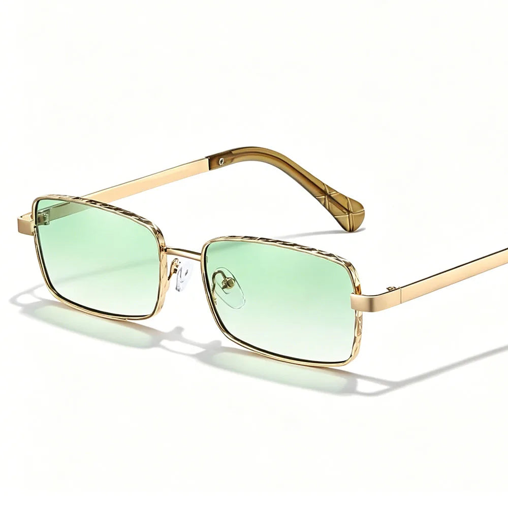 TOYEARN Rectangle Metal Sunglasses Unisex Vintage UV400 Rectangle Sunglasses SWANS