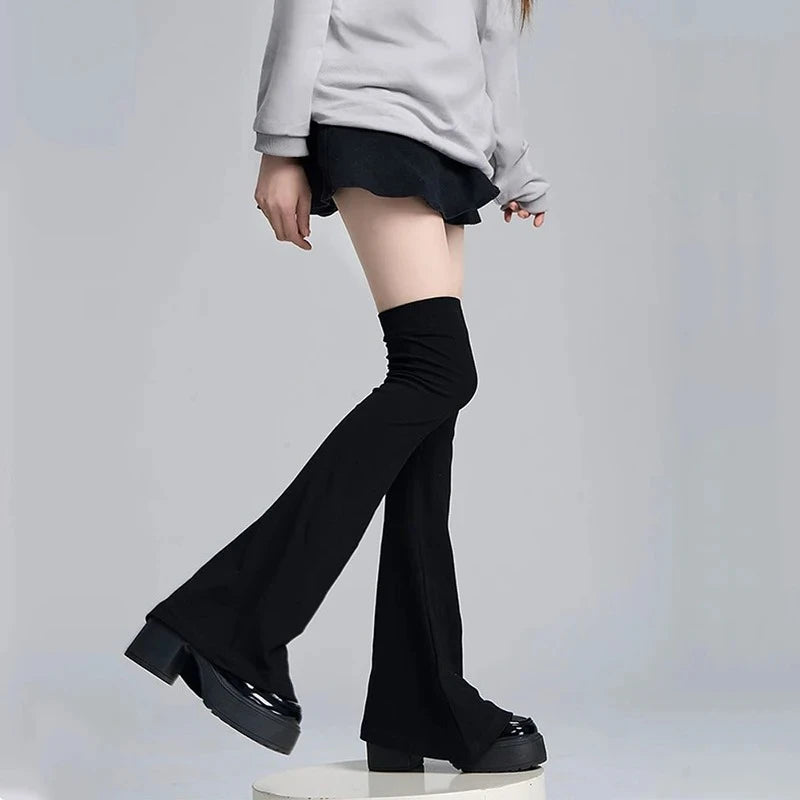 Y2K Over-The-Knee Stockings Horn Cuff Japanese Style Leg Warmers Over-Knee Leg Warmers SWANS