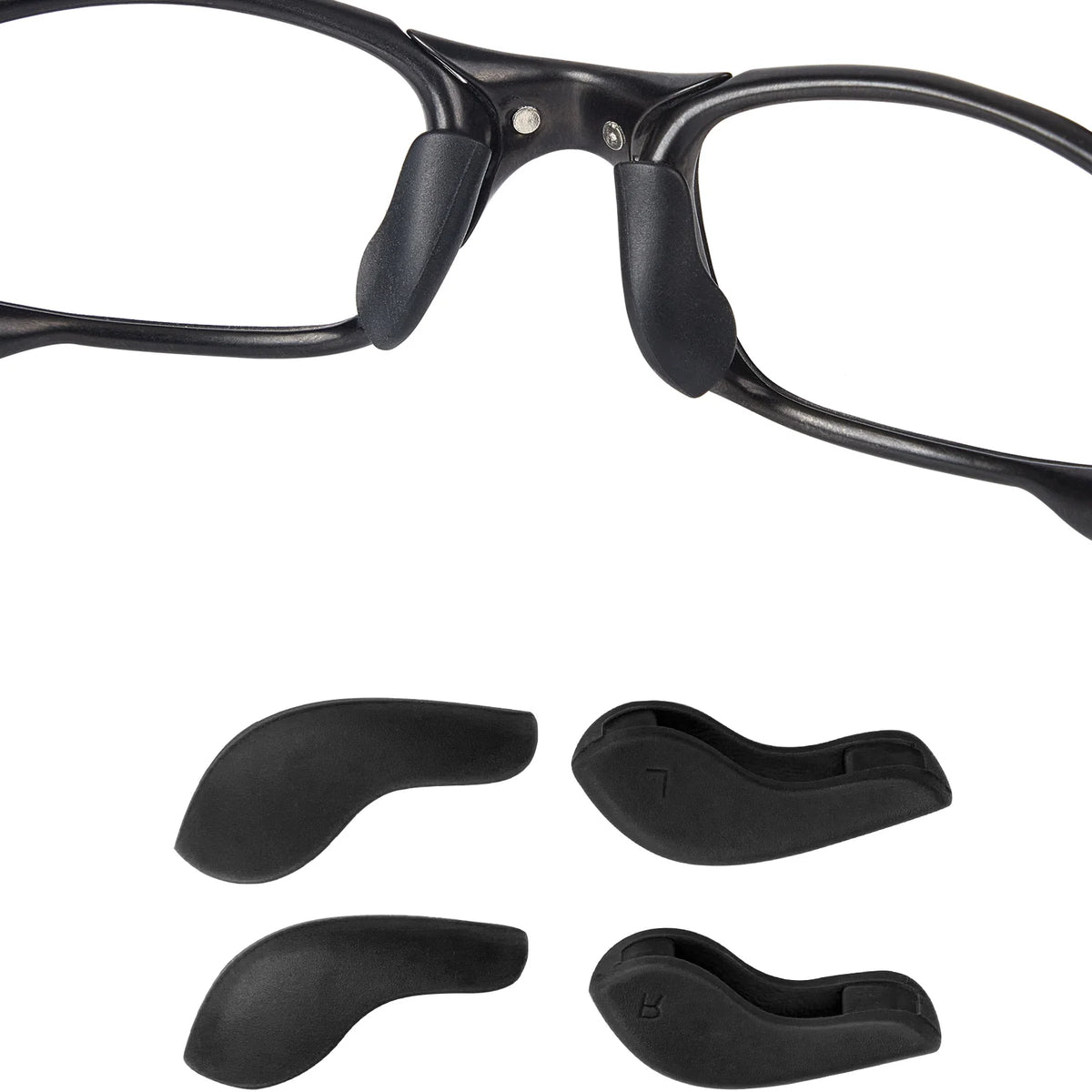 Silicone Nose Pads for Oakley X Squared OO6011 – Black Replacement Eyewear Accessories SWANS 1 Pair