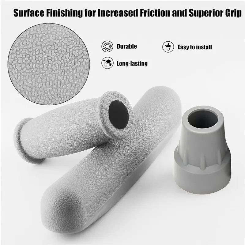 7/8 Inch Replacement Crutch Pads – Anti-Slip Rubber Set 6pc Crutch Accessories SWANS
