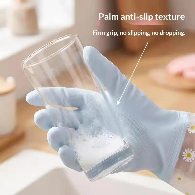 Waterproof Latex Rubber Gloves – Dishwashing & Kitchen Cleaning Household Cleaning Gloves SWANS
