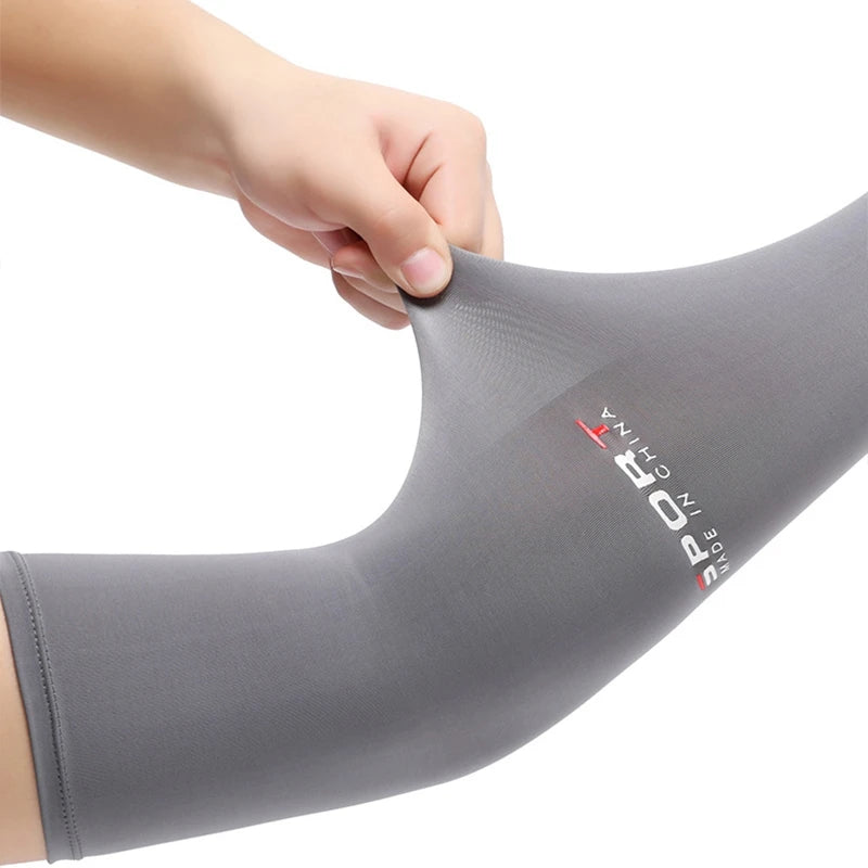 UPF 50+ Ice Silk Arm Sleeves – 5-Finger UV Cover for Outdoors UV Arm Sleeves SWANS