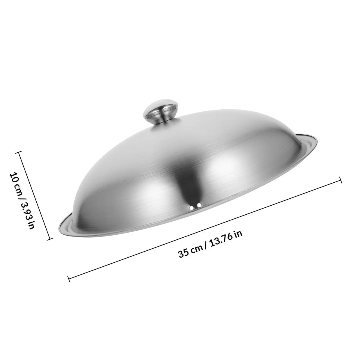 Universal Stainless Steel Pot Lid 35cm – Pan & Wok Cover Cookware Lid SWANS