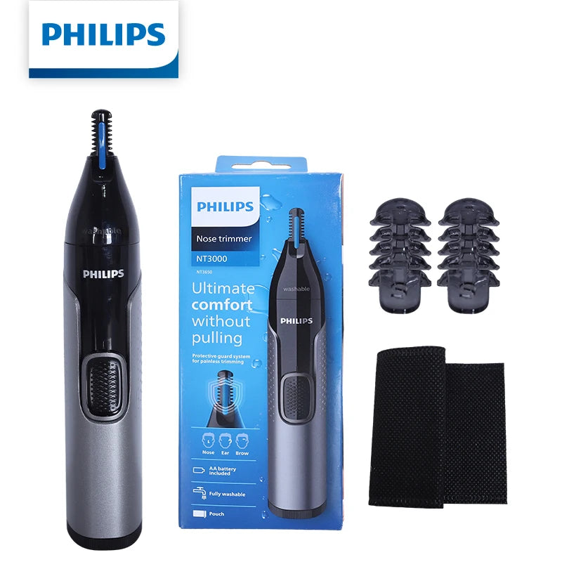 Philips NT3650/16 Nose & Ear Hair Trimmer – Dual-Row Blade Nose & Ear Trimmer SWANS NT3650