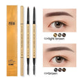 Double-End Ultra-Fine Triangle Eyebrow Pencil & Brow Brush Eyebrow Pencil SWANS 02 and 03 2pcs