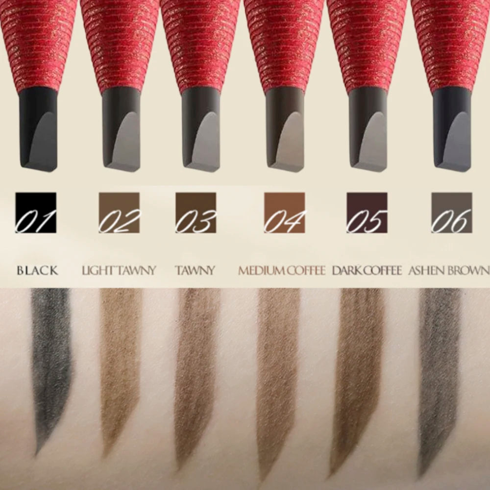 12-Pack Waterproof Eyebrow Pencil Set – 6 Colors Long-Lasting Eyebrow Pencil Set SWANS