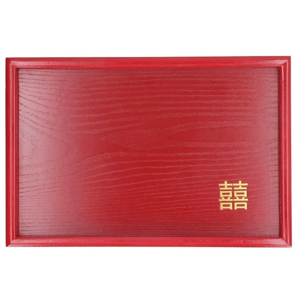 SWANS Solid Wood Serving Tray – Rustic Red Snack & Fruit Board Wood Serving Tray SWANS 30-20-2cm