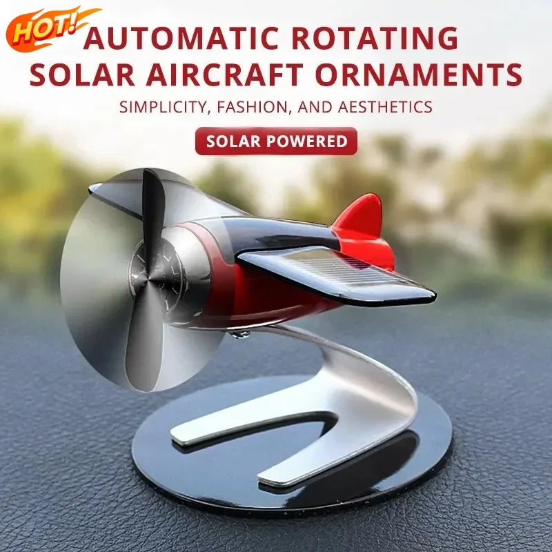XMSJ Solar Spinning Airplane Ornament – Car & Desk Decor Solar Desk Ornament SWANS
