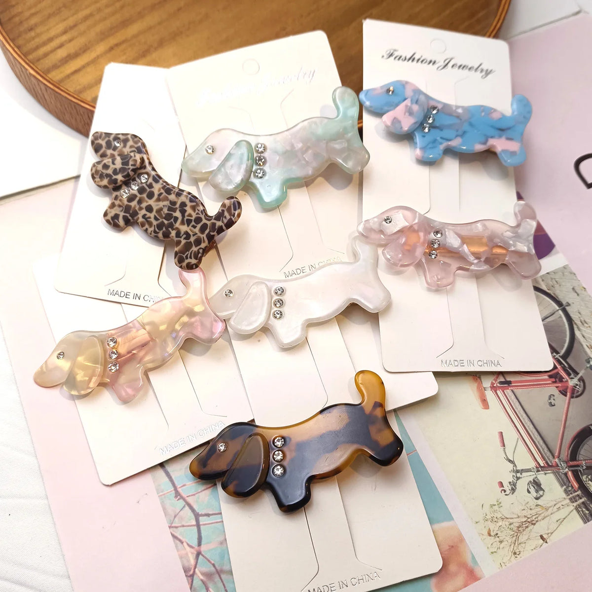 Dog Shaped Rhinestone Hair Clip – Cute Cartoon Hairpin Hair Clip SWANS