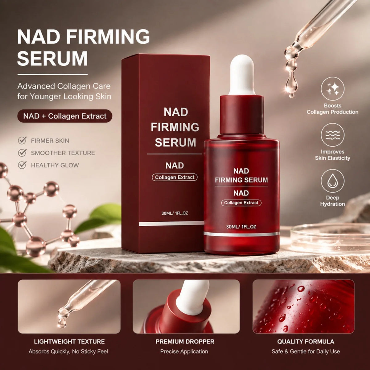 NAD Collagen Firming Face Serum – Lifting & Tightening 30ml Face Serum SWANS
