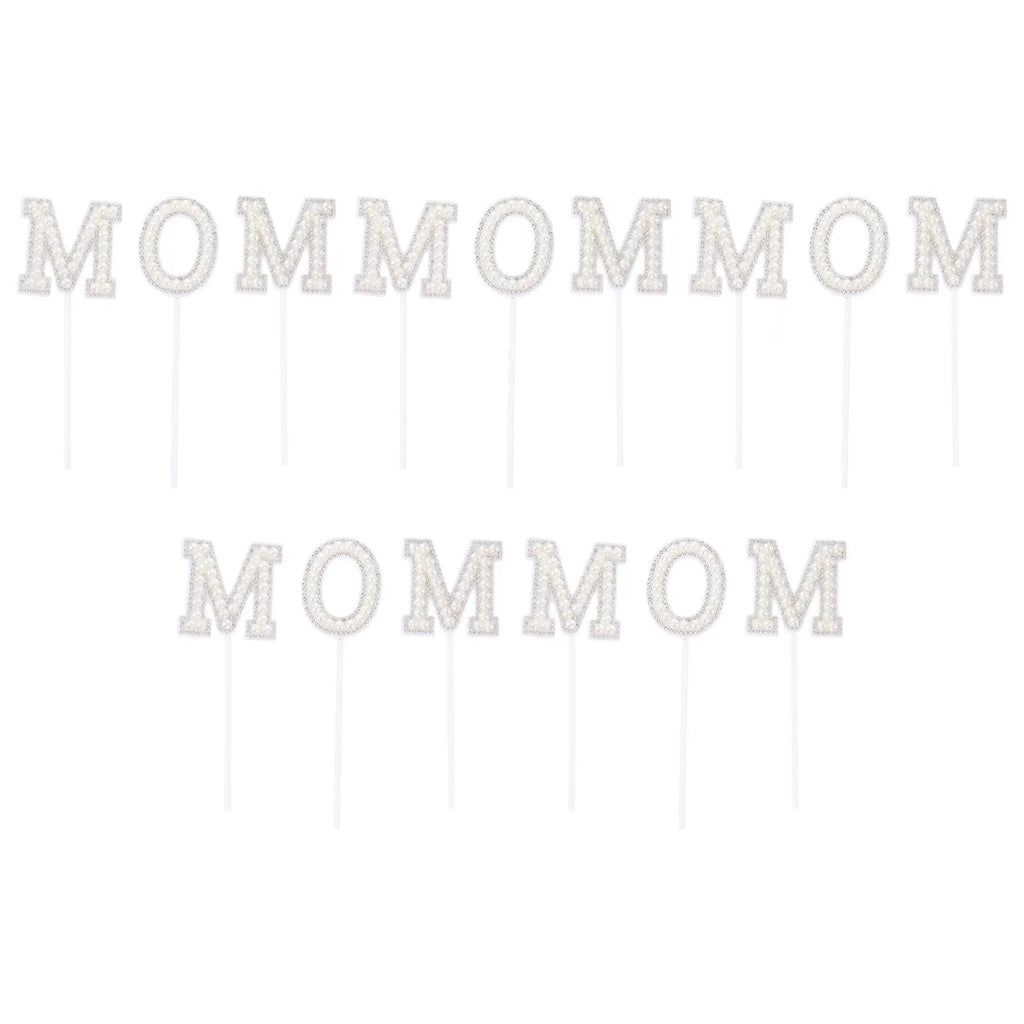 5-Set Mother's Day Cake Decorations – Floral Pearl Toppers Cake Decoration Set SWANS
