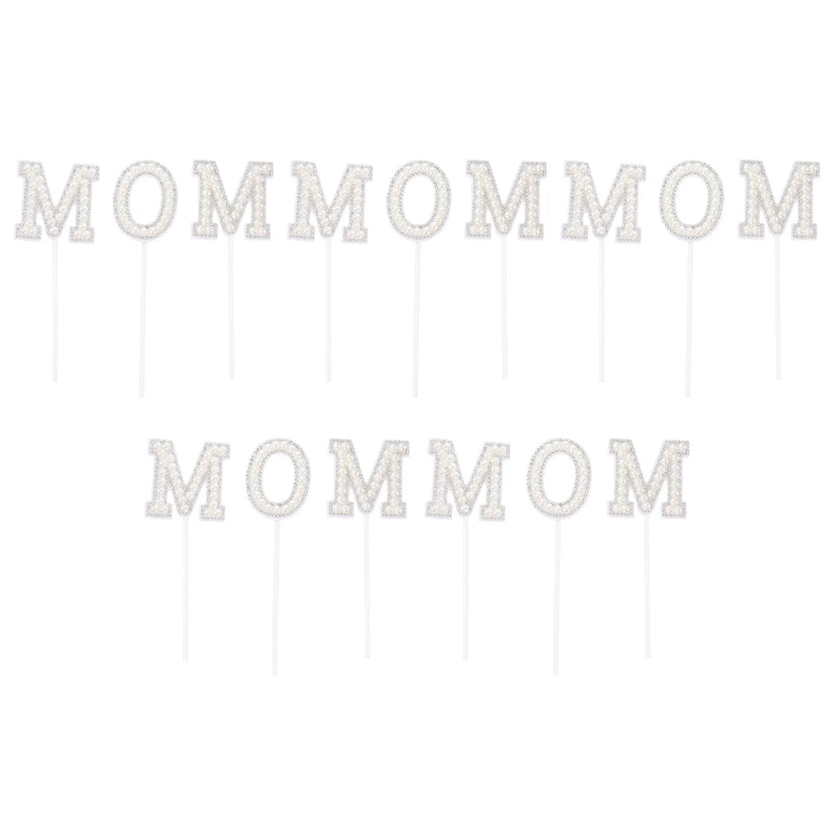 5-Set Mother's Day Cake Decorations – Floral Pearl Toppers Cake Decoration Set SWANS