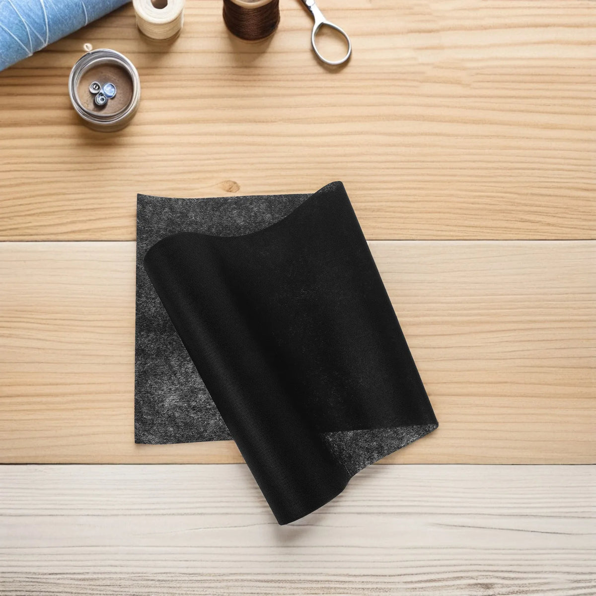 Iron-On Fusible Interfacing Roll – Black Non-Woven 11.8"×20yd Fusible Interfacing Roll SWANS