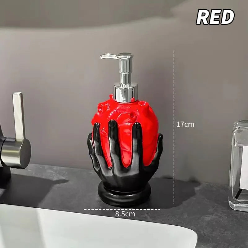 SWANS Refillable Bathroom Dispenser Bottles – Soap & Shampoo Bathroom Dispenser Set SWANS Red