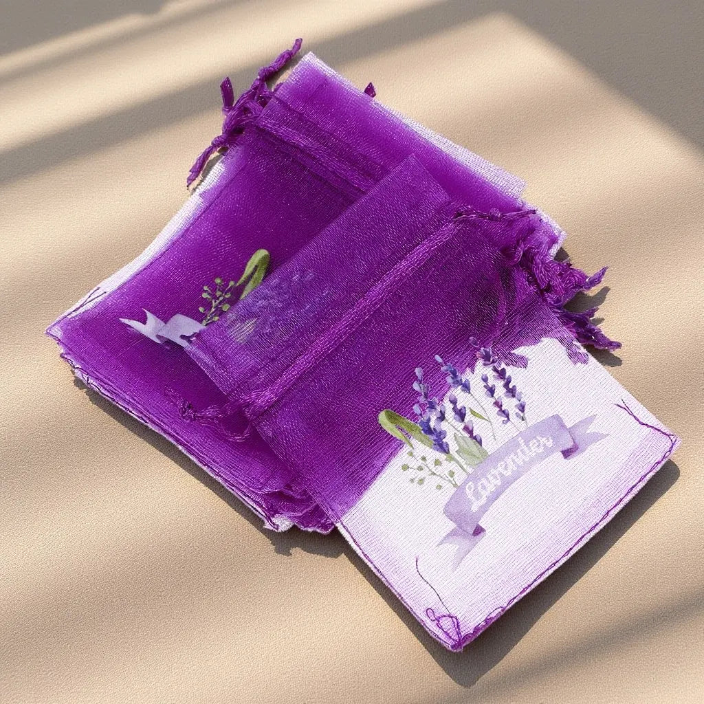 20-Pack Mesh Drawstring Sachet Bags for Lavender & Dried Flowers Mesh Sachet Bags SWANS