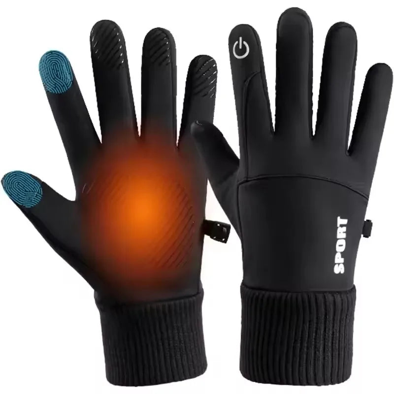 Waterproof Full Finger Fleece Cycling Gloves | Touchscreen Cycling Gloves SWANS