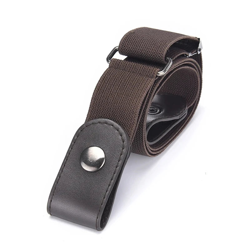 Buckle-Free Stretch Elastic Waist Belt – Unisex, No Bulge Elastic Waist Belt SWANS Coffee 50-80cm