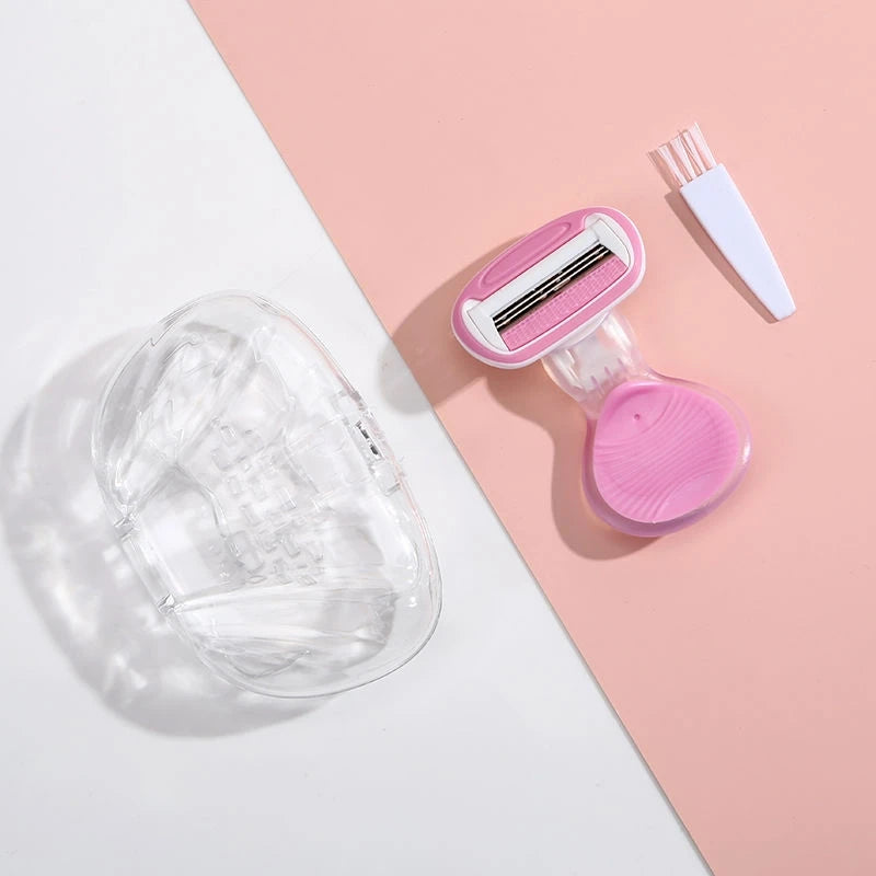 Yunchi Mini Women's Manual Razor – 3-Layer Blade Shaver Women's Manual Razor SWANS Pink