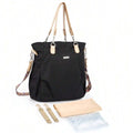 Waterproof Baby Diaper Bag – Large Mommy Tote & Stroller Organizer Baby Diaper Bag SWANS black