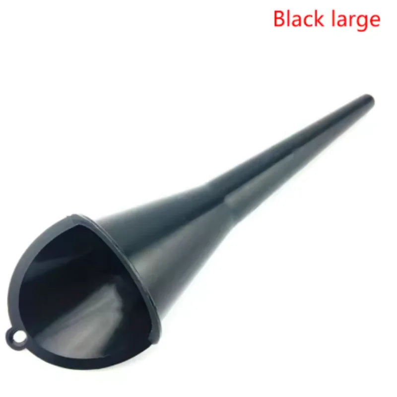 Long Stem Anti-Splash Fuel Oil Funnel for Car & Motorcycle Automotive Fuel Funnel SWANS L black
