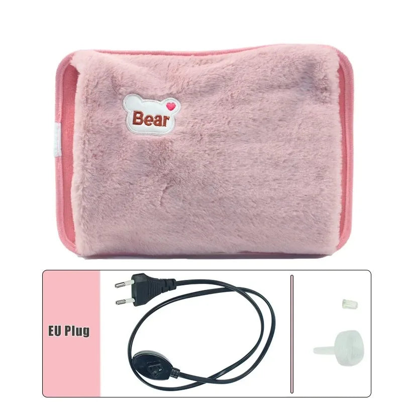 YTYIN USB Electric Heated Hand Warmer Bag – Plush Warming Pad Electric Hand Warmer SWANS 220V EU PINK