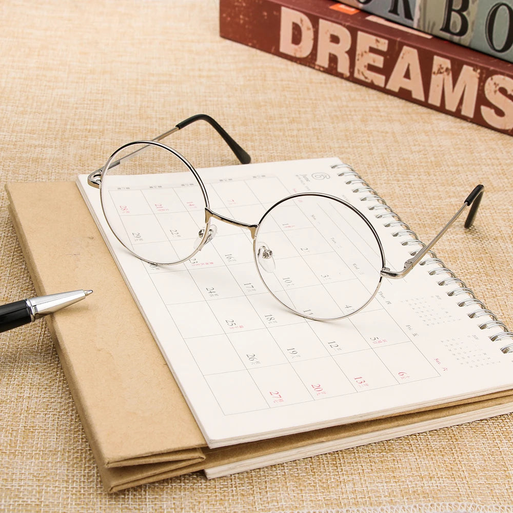 Round Vintage Myopia Glasses Unisex | -1.0 to -4.0 Prescription Eyeglasses SWANS