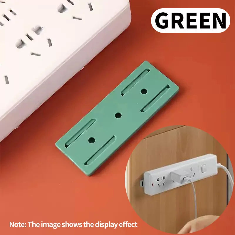 Self-Adhesive Power Strip Wall Mount Holder – No Drill Power Strip Wall Holder SWANS Green