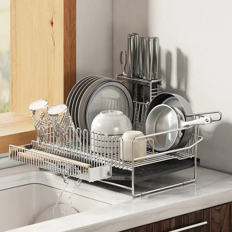 Foldable Dish Drying Rack – Plate Storage Organizer | SWANS Dish Drying Rack SWANS silver