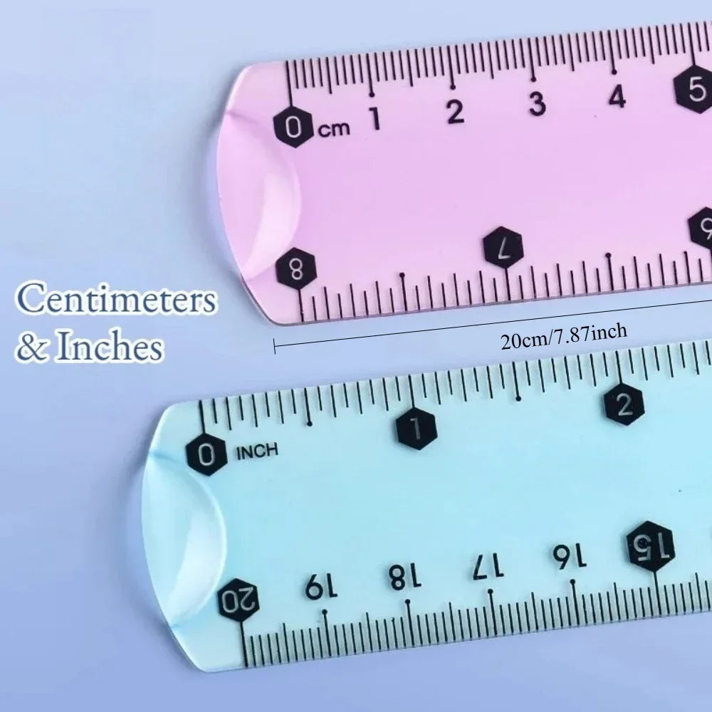 Transparent Flexible Soft Ruler 1/3Pcs – Bendable Measuring Tool Flexible Measuring Ruler SWANS