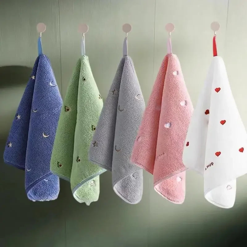 SWANS Cartoon Embroidery Cotton Hand Towel 30x30cm Cotton Hand Towel SWANS